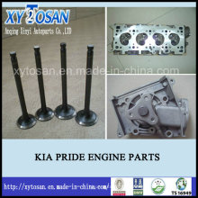KIA Pride piezas de motor de automóviles Cabeza de cilindro de la bomba de agua de la válvula de admisión Válvula de escape (KK15010100D GWMZ-31 MB301-12-111 KK151-12-121)